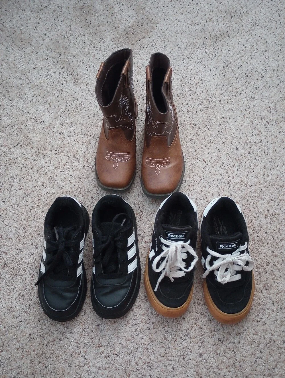 Kids Shoes Bundle Size 11 Wonder Nationa Cowboy Boots Reebok Adidas Sneakers